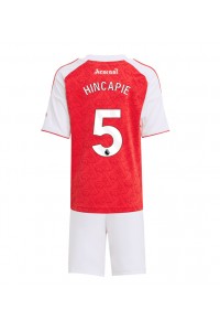 Arsenal Piero Hincapie #5 Babyklær Hjemme Fotballdrakt til barn 2025-26 Korte ermer (+ Korte bukser)